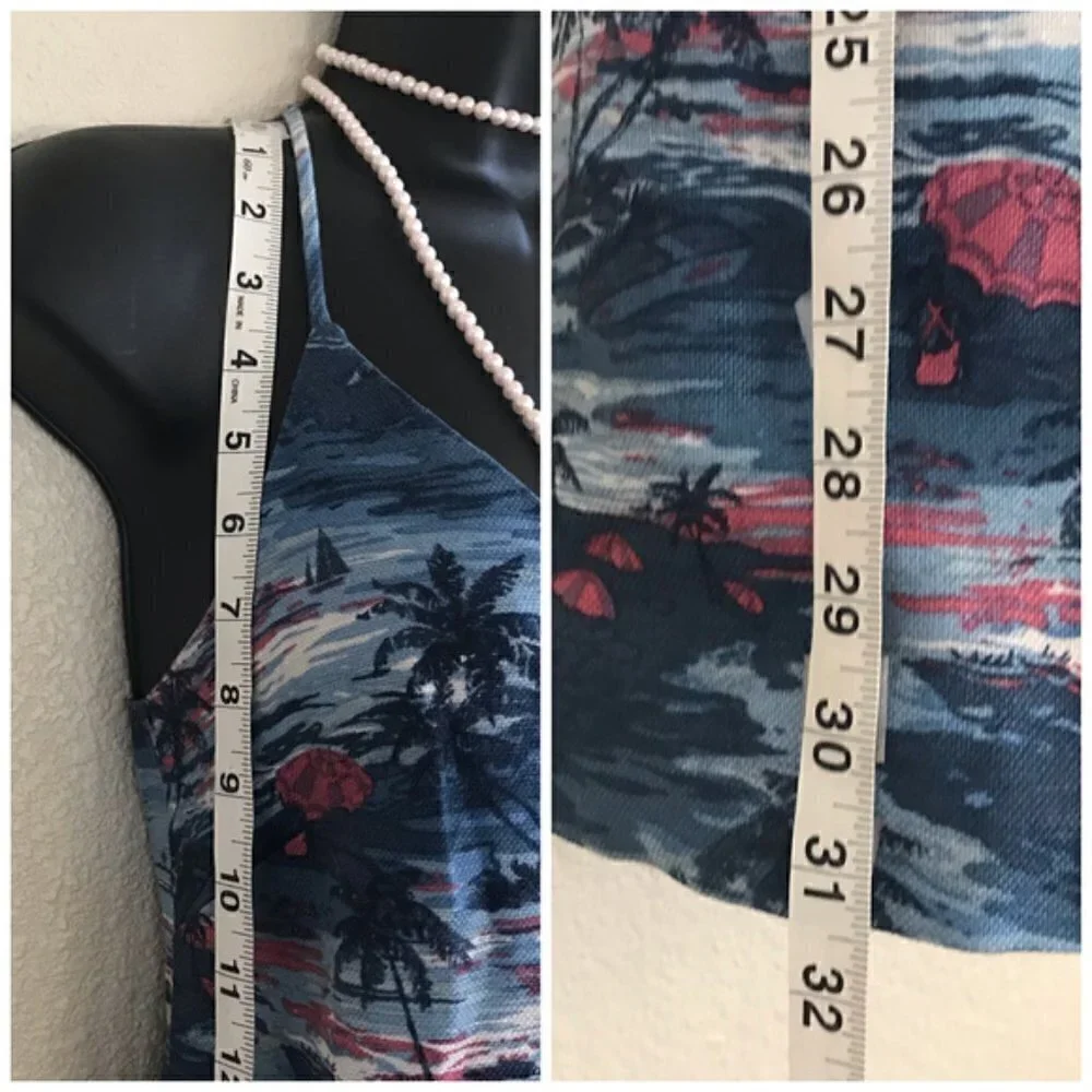 J.Crew Tropical Palm Tree Beach Dress